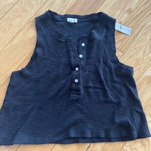 NWT Aerie Black Knit Tank Top